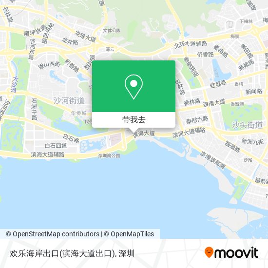 欢乐海岸出口(滨海大道出口)地图