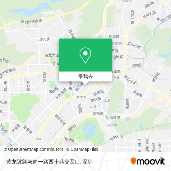 黄龙陂路与简一路西十巷交叉口地图