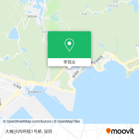 大梅沙内环线1号桥地图