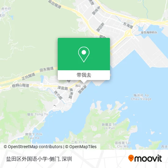 盐田区外国语小学-侧门地图