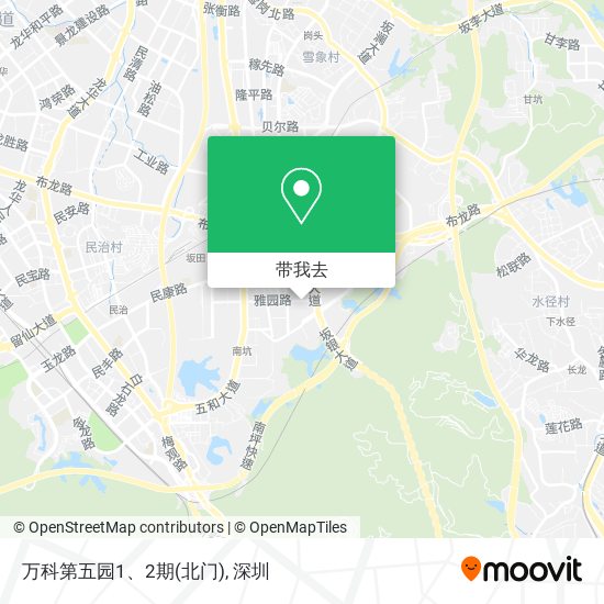 万科第五园1、2期(北门)地图