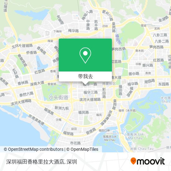 深圳福田香格里拉大酒店地图