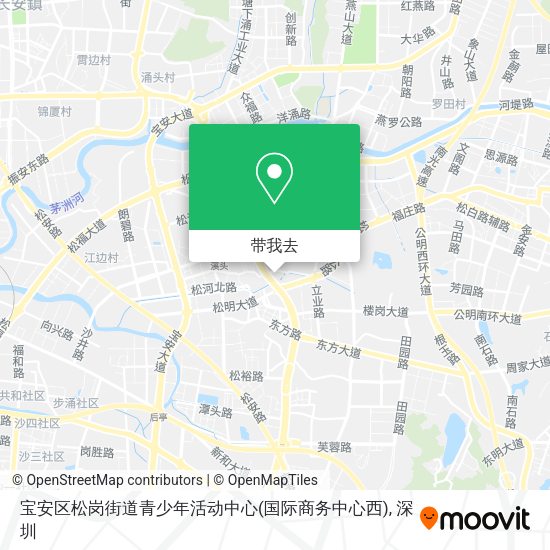 宝安区松岗街道青少年活动中心(国际商务中心西)地图