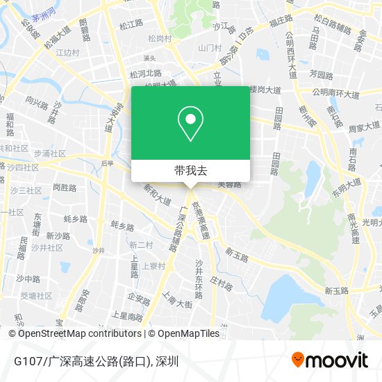 G107/广深高速公路(路口)地图