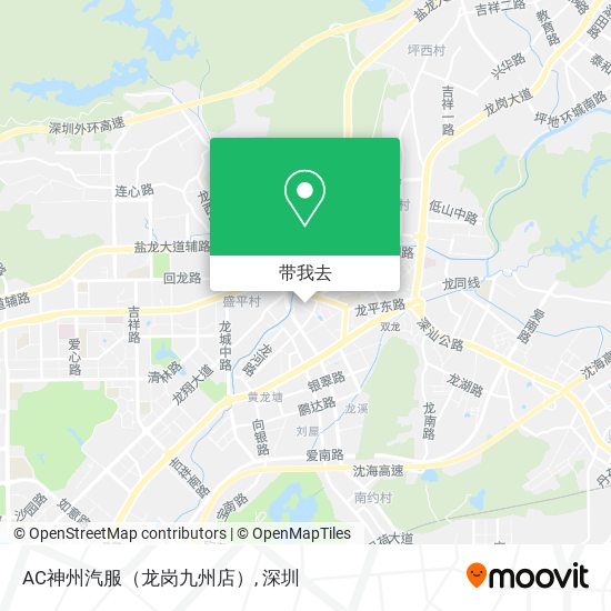 AC神州汽服（龙岗九州店）地图