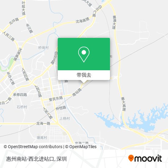 惠州南站-西北进站口地图