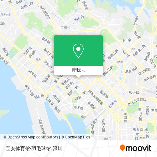 宝安体育馆-羽毛球馆地图
