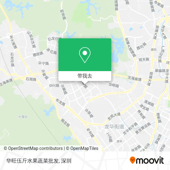 华旺伍斤水果蔬菜批发地图