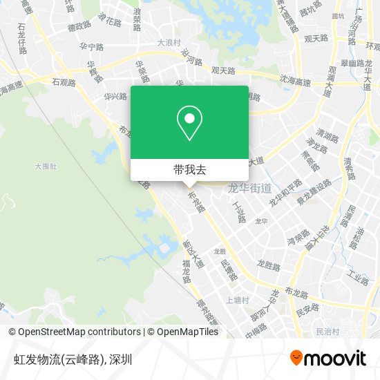 虹发物流(云峰路)地图