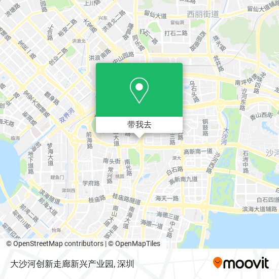 大沙河创新走廊新兴产业园地图