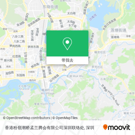 香港粉嶺潮桥孟兰腾会有限公司深圳联络处地图