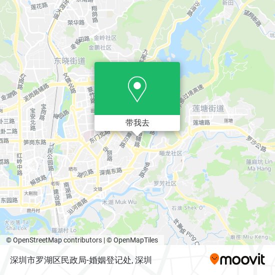 深圳市罗湖区民政局-婚姻登记处地图