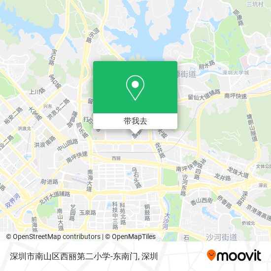 深圳市南山区西丽第二小学-东南门地图