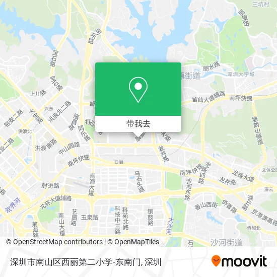 深圳市南山区西丽第二小学-东南门地图