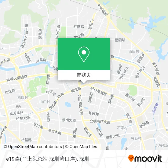 e19路(马上头总站-深圳湾口岸)地图