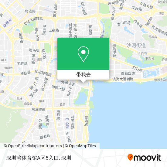 深圳湾体育馆A区5入口地图