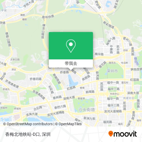 香梅北地铁站-D口地图