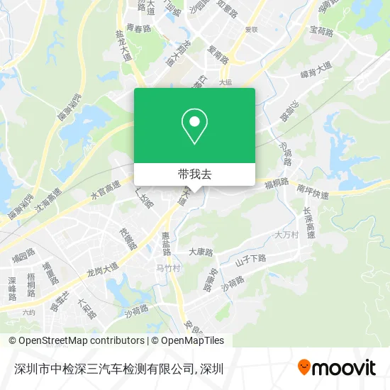 深圳市中检深三汽车检测有限公司地图
