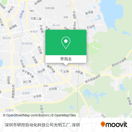 深圳市研控自动化科技公司光明工厂地图