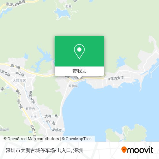 深圳市大鹏古城停车场-出入口地图