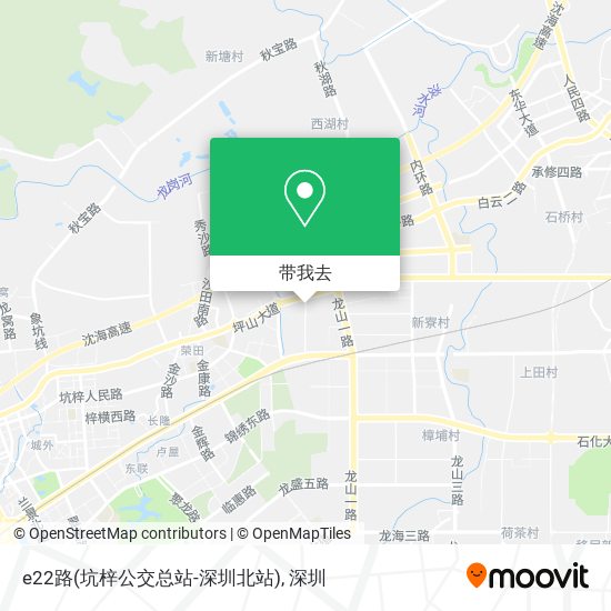 e22路(坑梓公交总站-深圳北站)地图