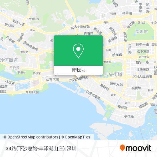 34路(下沙总站-丰泽湖山庄)地图