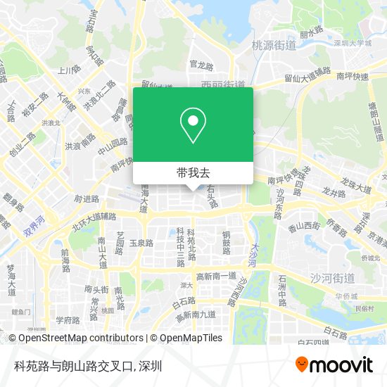 科苑路与朗山路交叉口地图