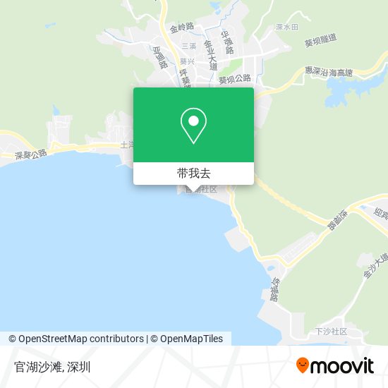 官湖沙滩地图