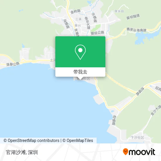 官湖沙滩地图