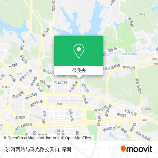 沙河西路与珠光路交叉口地图