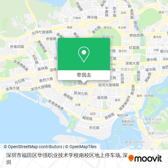 深圳市福田区华强职业技术学校南校区地上停车场地图