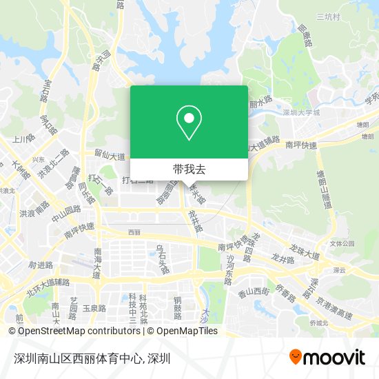 深圳南山区西丽体育中心地图