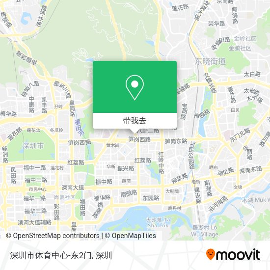 深圳市体育中心-东2门地图