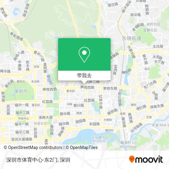 深圳市体育中心-东2门地图