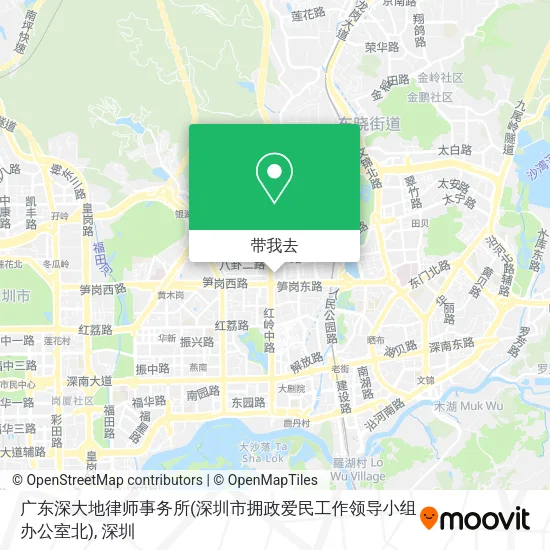 广东深大地律师事务所(深圳市拥政爱民工作领导小组办公室北)地图