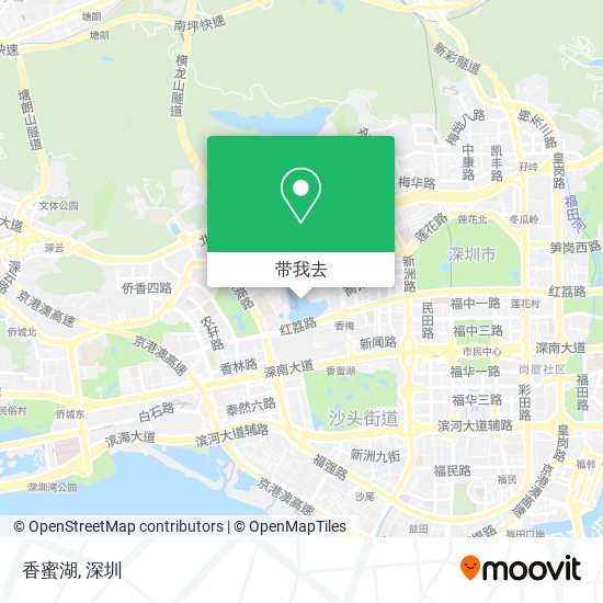 香蜜湖地图