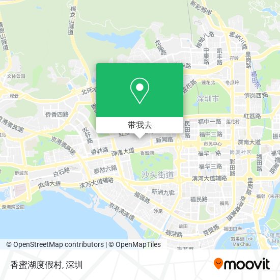 香蜜湖度假村地图