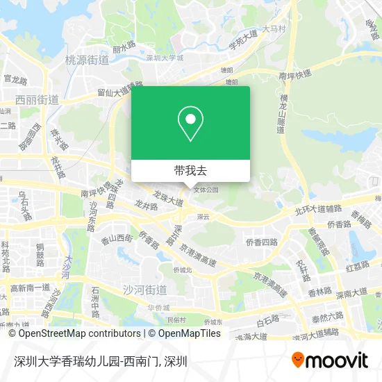 深圳大学香瑞幼儿园-西南门地图