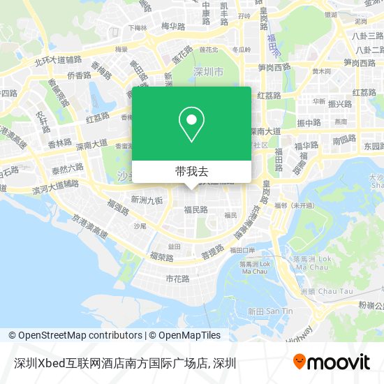 深圳Xbed互联网酒店南方国际广场店地图