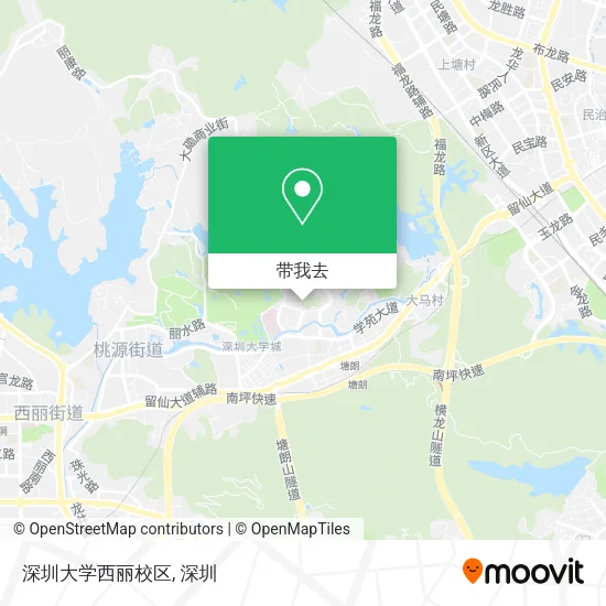 深圳大学西丽校区地图