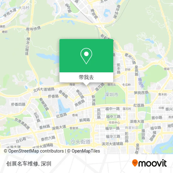 创展名车维修地图