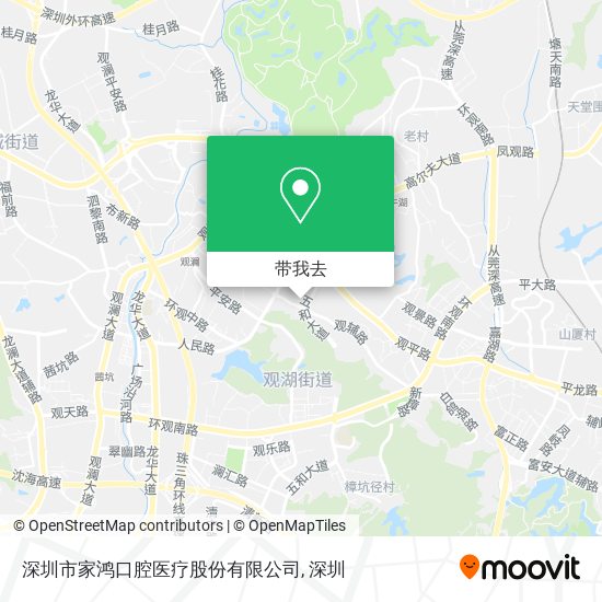 深圳市家鸿口腔医疗股份有限公司地图