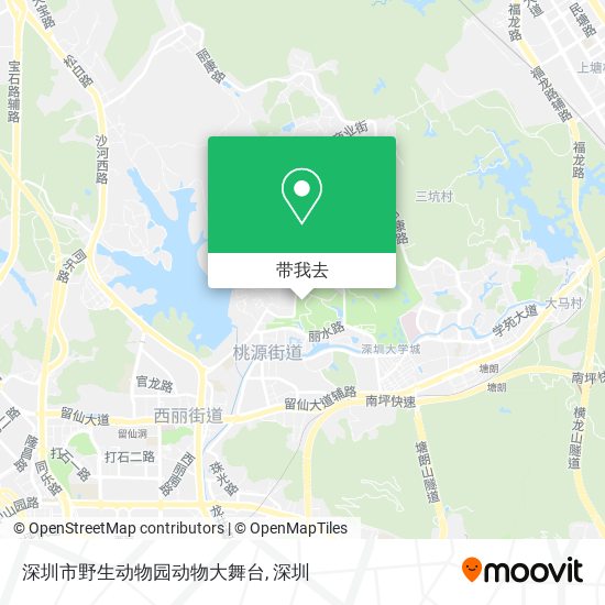 深圳市野生动物园动物大舞台地图