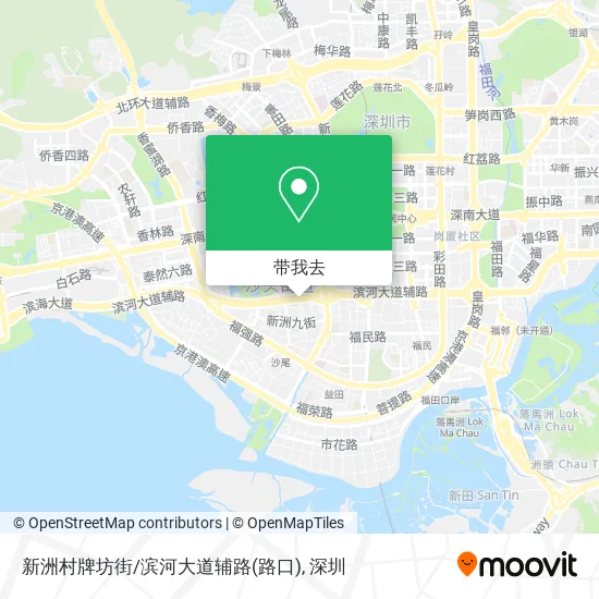 新洲村牌坊街/滨河大道辅路(路口)地图