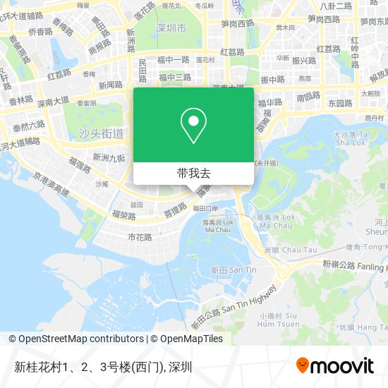 新桂花村1、2、3号楼(西门)地图