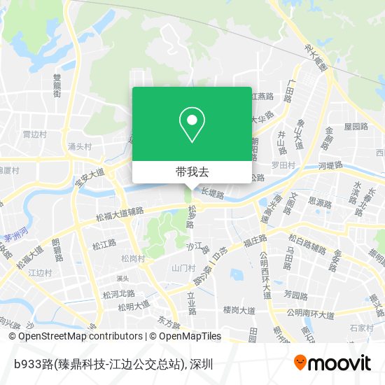 b933路(臻鼎科技-江边公交总站)地图