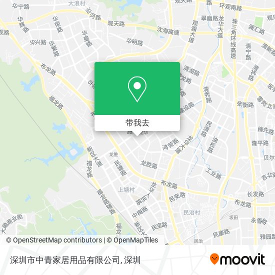 深圳市中青家居用品有限公司地图