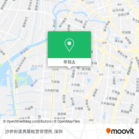 沙井街道房屋租赁管理所地图