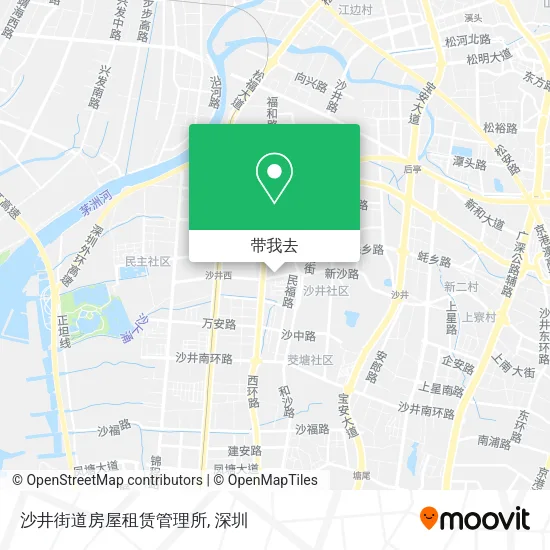 沙井街道房屋租赁管理所地图