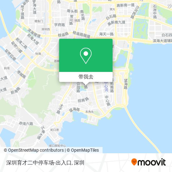 深圳育才二中停车场-出入口地图